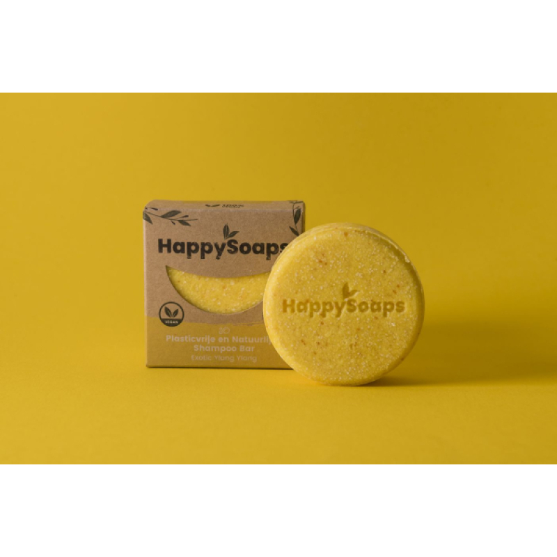 HappySoaps - Exotic Ylang Ylang Shampoo bar (dagelijks gebruik normaal haar)